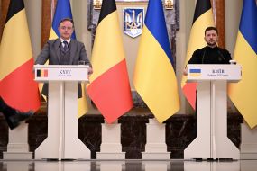 Meeting of Volodymyr Zelensky and Bart de Wever with representatives of the media