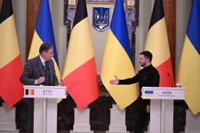 Meeting of Volodymyr Zelensky and Bart de Wever with representatives of the media