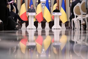 Meeting of Volodymyr Zelensky and Bart de Wever with representatives of the media