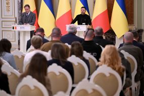 Meeting of Volodymyr Zelensky and Bart de Wever with representatives of the media