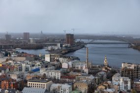 Panorama of Podil in Kyiv