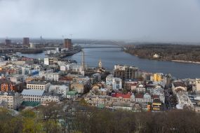 Panorama of Podil in Kyiv