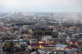 Panorama of Podil in Kyiv