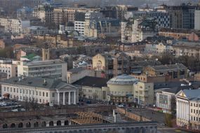 Panorama of Podil in Kyiv