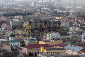 Panorama of Podil in Kyiv