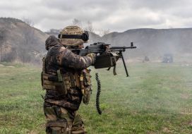 Instructors conduct field exercises in fire and tactical training in the Kharkiv region