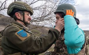 Instructors conduct field exercises in fire and tactical training in the Kharkiv region
