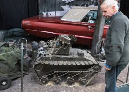 Exhibition of retro equipment at the Retro Garage Museum