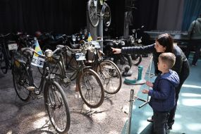 Exhibition of retro equipment at the Retro Garage Museum