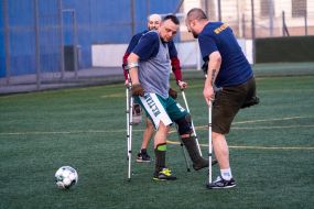 Training of the Nazlamni ampfootball team in Kharkiv,