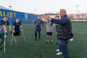 Training of the Nazlamni ampfootball team in Kharkiv,
