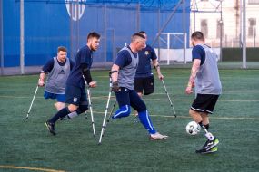 Training of the Nazlamni ampfootball team in Kharkiv,
