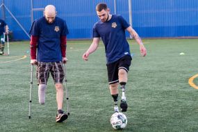 Training of the Nazlamni ampfootball team in Kharkiv,