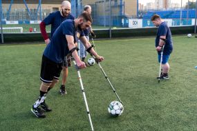 Training of the Nazlamni ampfootball team in Kharkiv,
