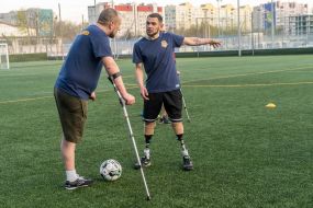 Training of the Nazlamni ampfootball team in Kharkiv,