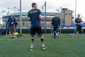 Training of the Nazlamni ampfootball team in Kharkiv,