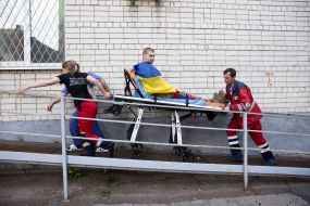 Ukrainian soldiers who returned to Ukraine from Russian captivity