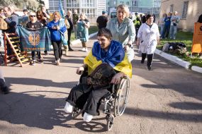 Ukrainian soldiers who returned to Ukraine from Russian captivity