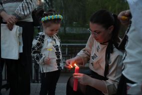 Освячення великодніх кошиків у Києві