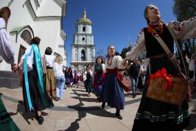 Празднование Пасхи на территории Национального заповедника «София Киевская»