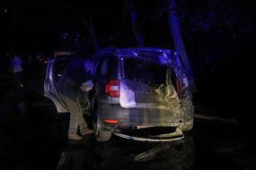 Последствия ночной атаки дронов в Киеве