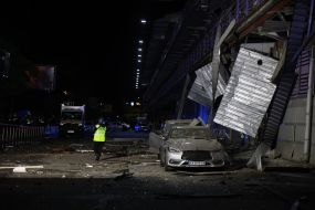 Последствия ночной атаки дронов в Киеве