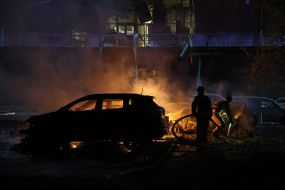 Последствия ночной атаки дронов в Киеве