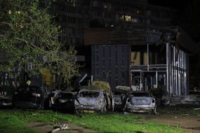 Последствия ночной атаки дронов в Киеве