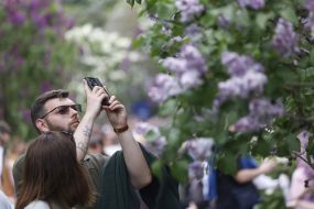 Girl in the Kiev Botanical Garden