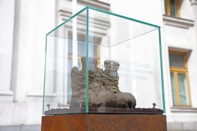 Infantryman's Berets - art installations for Infantry Day in Kyiv