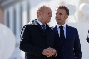 Emmanuel Macron and Donald Tusk