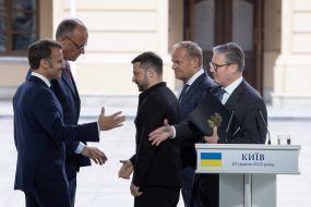 Press conference after the meeting of the leaders of the "coalition of the willing" countries