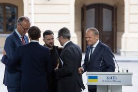 Press conference after the meeting of the leaders of the "coalition of the willing" countries