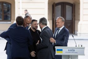 Press conference after the meeting of the leaders of the "coalition of the willing" countries