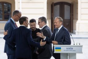 Press conference after the meeting of the leaders of the "coalition of the willing" countries