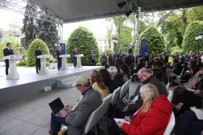 Press conference after the meeting of the leaders of the "coalition of the willing" countries