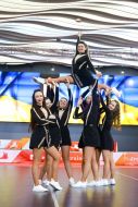 Performance by the team of mothers participating in the RED FOXES CUP 2025 cheerleading competition in the 35+ category