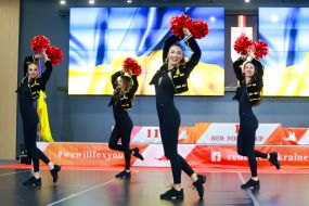 Performance by the team of mothers participating in the RED FOXES CUP 2025 cheerleading competition in the 35+ category