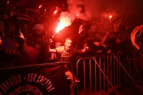 Fans light flares