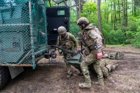 Tactical exercises of one of the companies of the 13th brigade of the Charter National Guard in the Kharkiv region