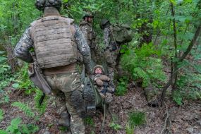 Tactical exercises of one of the companies of the 13th brigade of the Charter National Guard in the Kharkiv region