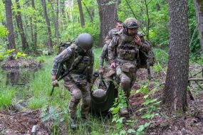 Tactical exercises of one of the companies of the 13th brigade of the Charter National Guard in the Kharkiv region