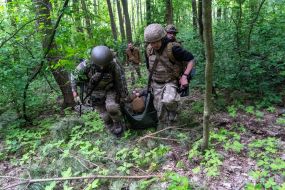Tactical exercises of one of the companies of the 13th brigade of the Charter National Guard in the Kharkiv region