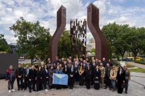 Participants in the opening of the memorial space on the anniversary of the deportation of the Crimean Tatar people