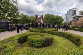 Participants in the opening of the memorial space on the anniversary of the deportation of the Crimean Tatar people