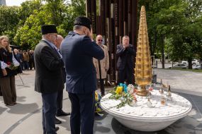 Participants in the opening of the memorial space on the anniversary of the deportation of the Crimean Tatar people