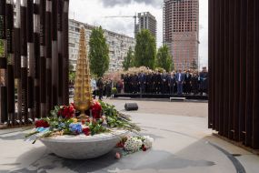 Participants in the opening of the memorial space on the anniversary of the deportation of the Crimean Tatar people