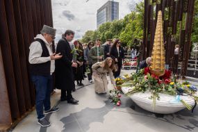 Participants in the opening of the memorial space on the anniversary of the deportation of the Crimean Tatar people