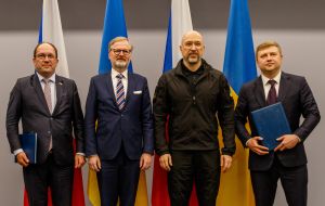 Marek Vyborny, Petr Fiala, Denys Shmyhal, Vitaliy Koval