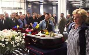 Farewell ceremony for Maksym Nelipa in Kyiv